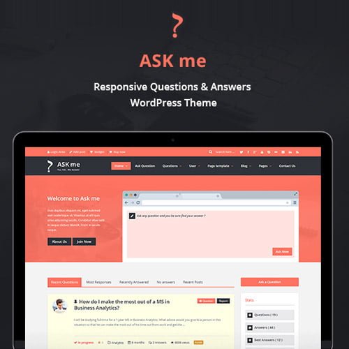 Ask-Me-Responsive-Questions-Answers-WordPress.jpg Ask Me - Responsive Questions & Answers WordPress - Image 1