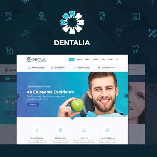 Dentalia-Dentist-Medical-WordPress-Theme.jpg Dentalia - Dentist & Medical WordPress Theme - Image 1