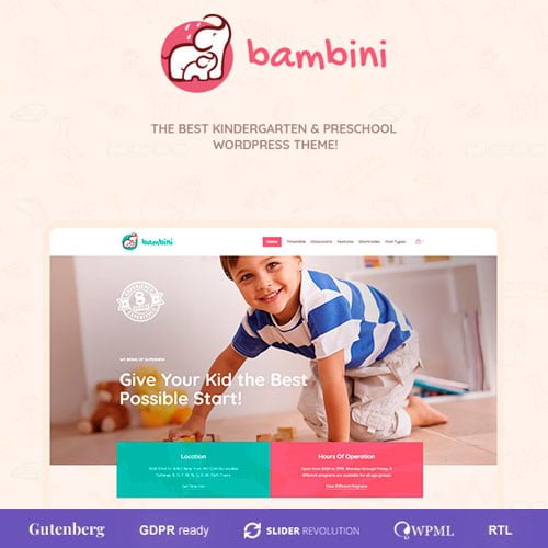 Bambini - Pre-School and Kindergarten Theme