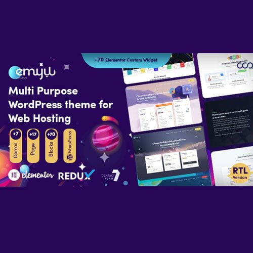 emyui.jpg Emyui - Multipurpose Web Hosting WordPress Theme - Image 1